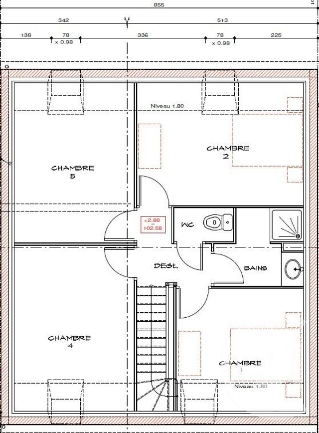 Maison &agrave; vendre - 5 pi&egrave;ces - 100,46 m2 - St Meen Le Grand - 35 - BRETAGNE