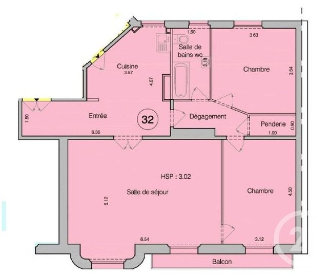 Appartement T4 à vendre - 4 pièces - 93,43 m2 - Paris - 75016 - ILE-DE-FRANCE