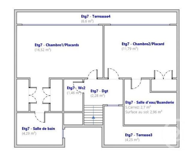 Appartement Duplex à vendre - 4 pièces - 93,46 m2 - Paris - 75016 - ILE-DE-FRANCE