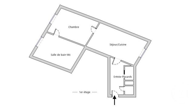 Appartement F2 &agrave; vendre - 2 pi&egrave;ces - 37,60 m2 - Paris - 75010 - ILE-DE-FRANCE