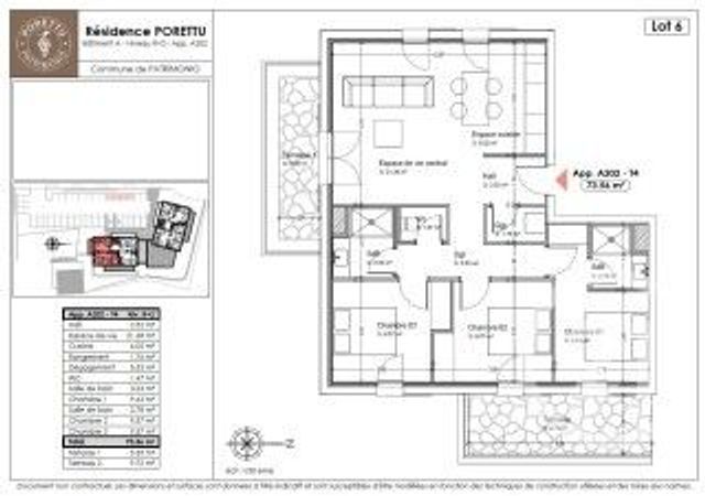 Appartement T4 &agrave; vendre - 4 pi&egrave;ces - 73,38 m2 - Patrimonio - 202 - CORSE