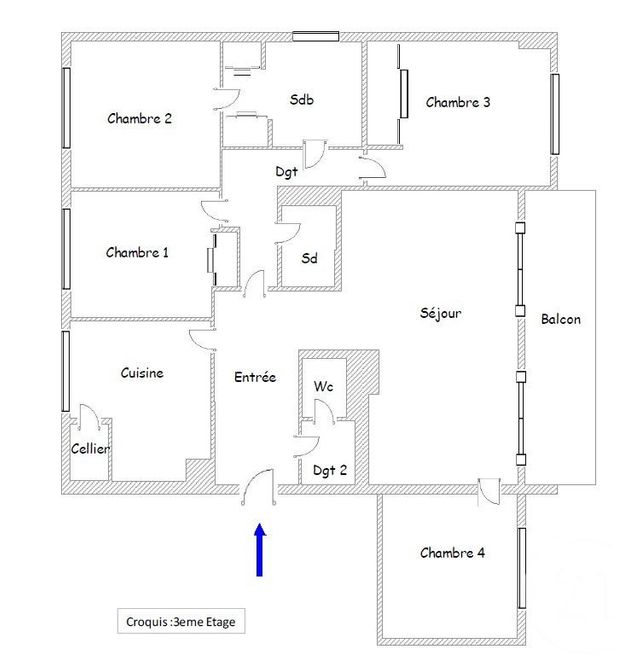 Appartement F5 &agrave; vendre - 5 pi&egrave;ces - 130,22 m2 - Lyon - 69006 - RHONE-ALPES