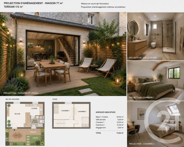 Maison &agrave; vendre - 3 pi&egrave;ces - 77 m2 - Nancy - 54 - LORRAINE