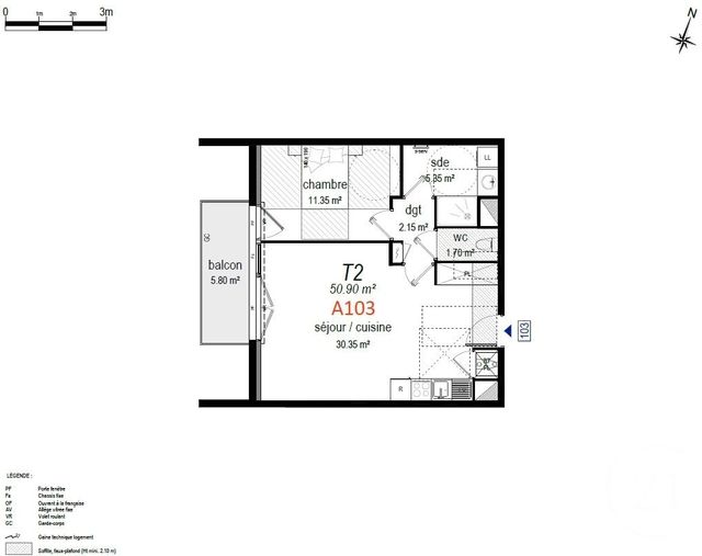 Appartement T2 à vendre - 2 pièces - 50,95 m2 - Pleneuf Val Andre - 22 - BRETAGNE