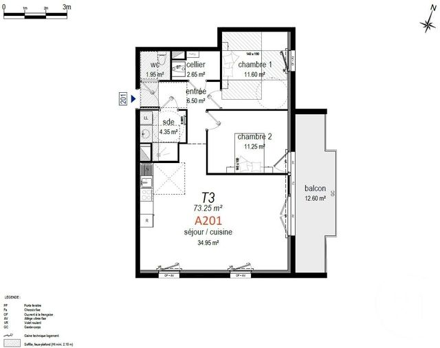 Appartement T3 à vendre - 3 pièces - 73,25 m2 - Pleneuf Val Andre - 22 - BRETAGNE