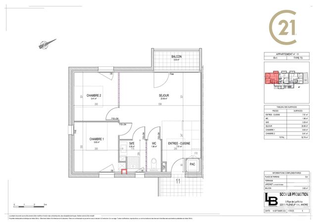 Appartement T3 à vendre - 3 pièces - 52,79 m2 - Pleneuf Val Andre - 22 - BRETAGNE