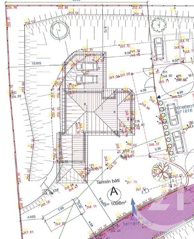 Terrain &agrave; vendre - 1094 m2 - Seyssuel - 38 - RHONE-ALPES