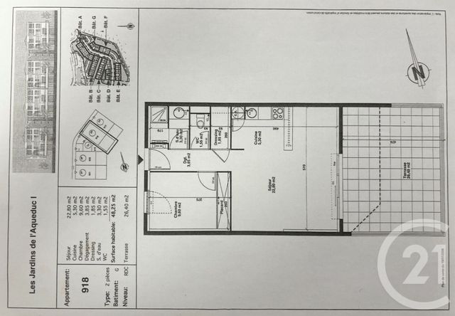 Appartement F2 à vendre - 2 pièces - 47,54 m2 - Montpellier - 34 - LANGUEDOC-ROUSSILLON