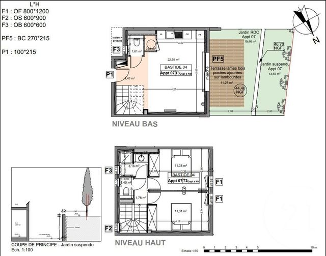 Appartement F3 à vendre - 3 pièces - 58,57 m2 - Montpellier - 34 - LANGUEDOC-ROUSSILLON