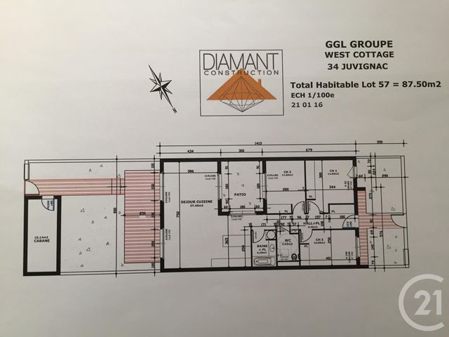 Maison &agrave; vendre - 4 pi&egrave;ces - 87,55 m2 - Juvignac - 34 - LANGUEDOC-ROUSSILLON