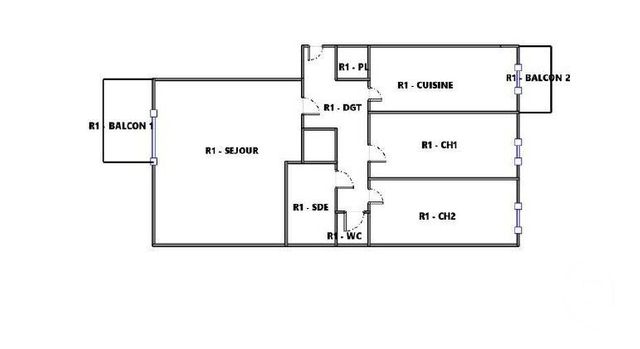 Appartement T3 &agrave; vendre - 3 pi&egrave;ces - 66,27 m2 - Montpellier - 34 - LANGUEDOC-ROUSSILLON