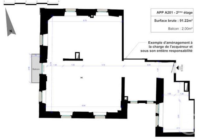 Appartement F4 à vendre - 4 pièces - 91,22 m2 - Chamonix Mont Blanc - 74 - RHONE-ALPES