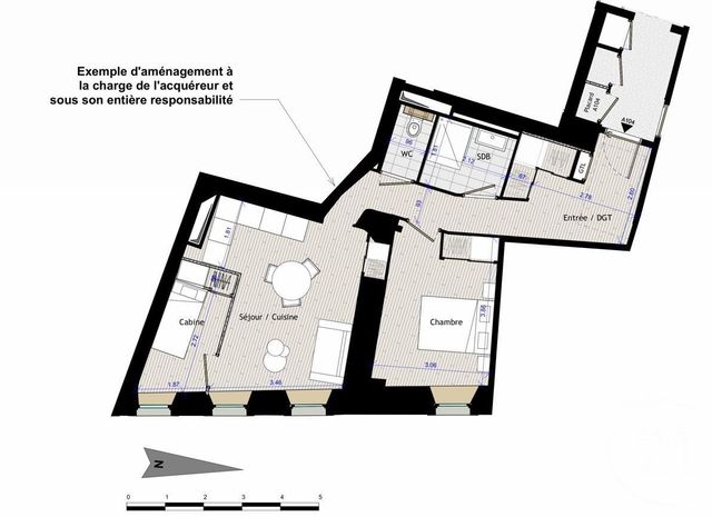 Appartement T3 à vendre - 3 pièces - 58 m2 - Chamonix Mont Blanc - 74 - RHONE-ALPES