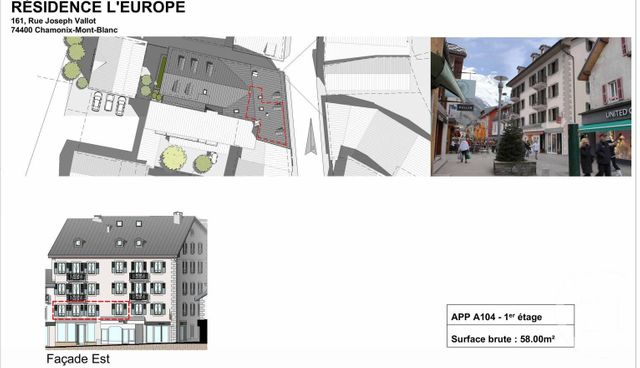 Appartement T3 à vendre - 3 pièces - 58 m2 - Chamonix Mont Blanc - 74 - RHONE-ALPES