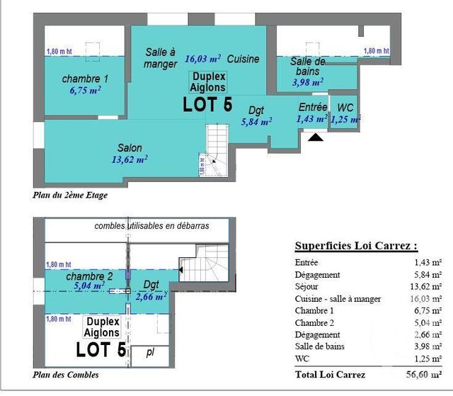 Appartement T3 &agrave; vendre - 3 pi&egrave;ces - 67,89 m2 - Les Houches - 74 - RHONE-ALPES