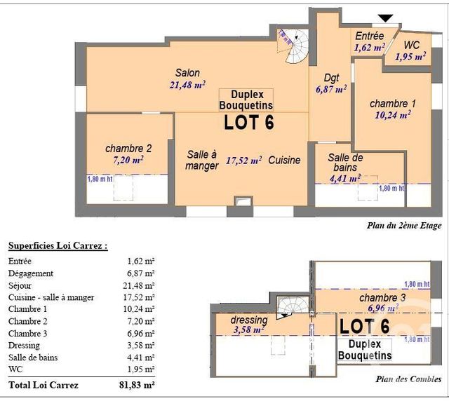 Appartement Duplex &agrave; vendre - 4 pi&egrave;ces - 91,95 m2 - Les Houches - 74 - RHONE-ALPES