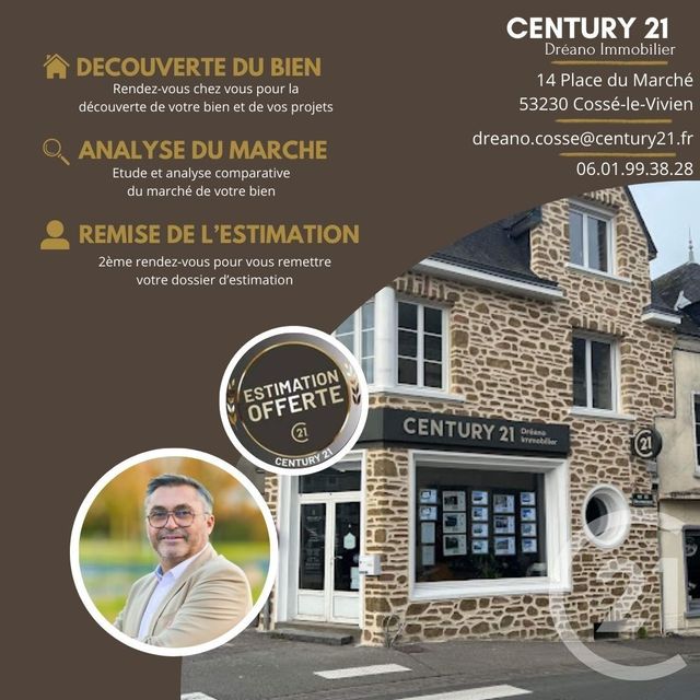 Maison à vendre - 5 pièces - 154 m2 - Cosse Le Vivien - 53 - PAYS-DE-LOIRE