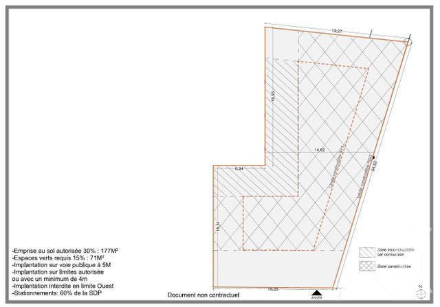 Terrain &agrave; vendre - 590 m2 - Angresse - 40 - AQUITAINE