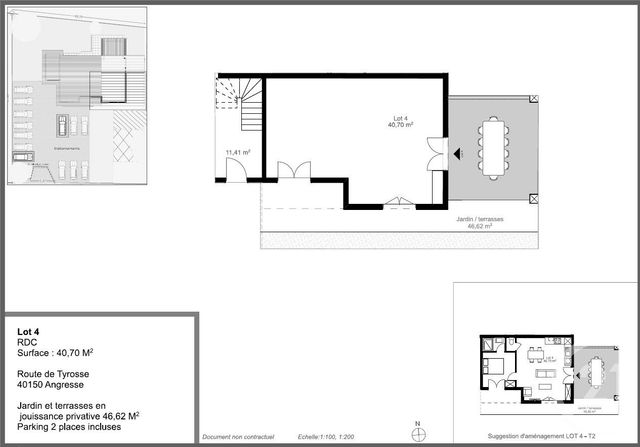 Appartement T2 &agrave; vendre - 2 pi&egrave;ces - 41 m2 - Angresse - 40 - AQUITAINE