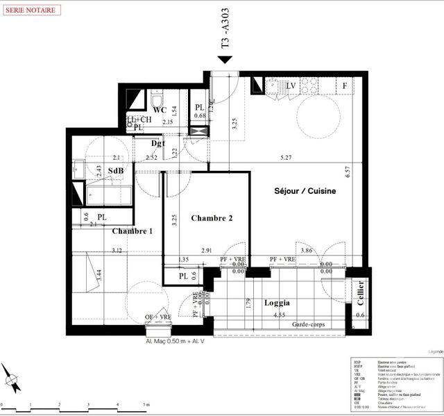 Appartement T3 à vendre - 3 pièces - 66,80 m2 - Nantes - 44 - PAYS-DE-LOIRE