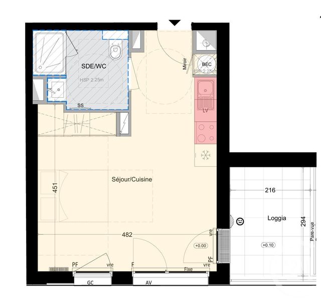 Appartement Studio à vendre - 1 pièce - 30,09 m2 - Nantes - 44 - PAYS-DE-LOIRE