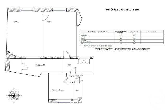Appartement T2 &agrave; vendre - 2 pi&egrave;ces - 55,04 m2 - Paris - 75005 - ILE-DE-FRANCE