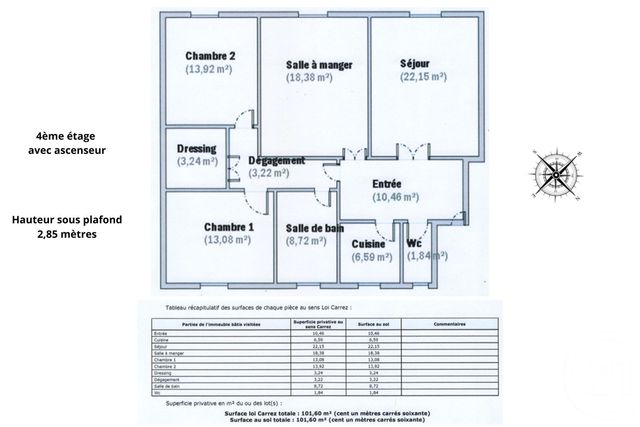 Appartement T4 &agrave; vendre - 4 pi&egrave;ces - 102 m2 - Paris - 75006 - ILE-DE-FRANCE