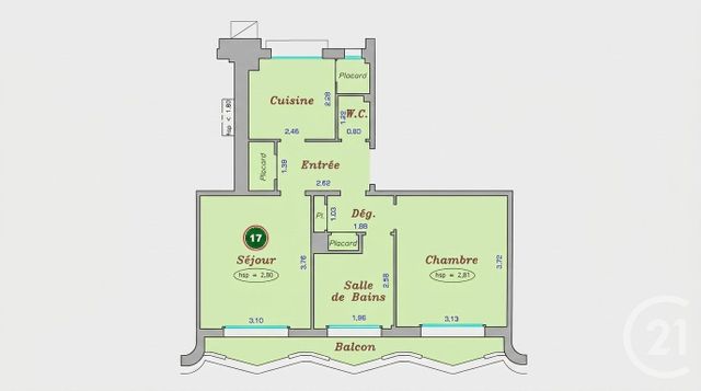 Appartement F2 &agrave; vendre - 2 pi&egrave;ces - 42,36 m2 - Clichy - 92 - ILE-DE-FRANCE