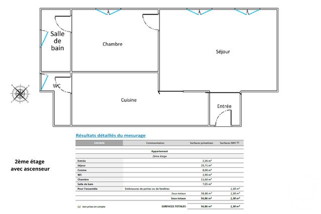 Appartement T2 &agrave; vendre - 3 pi&egrave;ces - 57 m2 - Paris - 75007 - ILE-DE-FRANCE