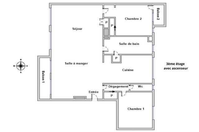 Appartement F4 &agrave; vendre - 3 pi&egrave;ces - 85 m2 - Paris - 75007 - ILE-DE-FRANCE
