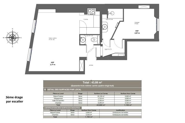 Appartement T2 &agrave; vendre - 2 pi&egrave;ces - 44 m2 - Paris - 75006 - ILE-DE-FRANCE