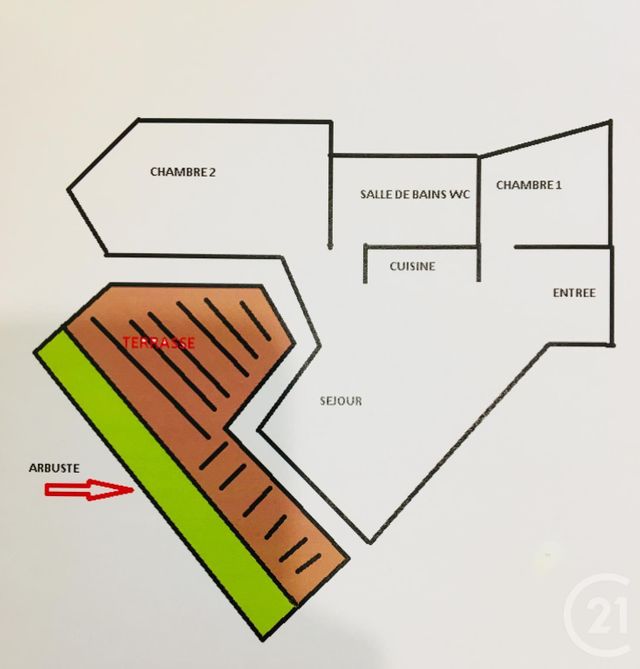 Appartement T3 &agrave; louer - 3 pi&egrave;ces - 51,43 m2 - Bordeaux - 33 - AQUITAINE