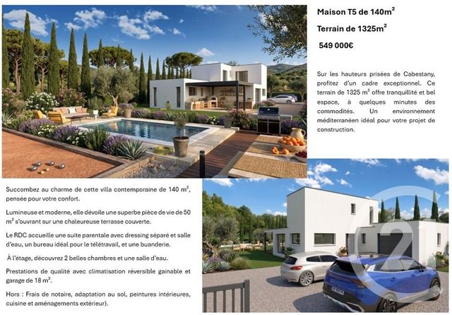 Terrain &agrave; vendre - 1060 m2 - Cabestany - 66 - LANGUEDOC-ROUSSILLON