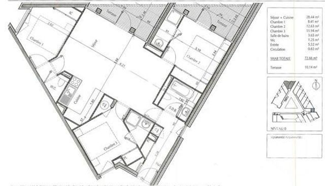 Appartement F4 &agrave; vendre - 4 pi&egrave;ces - 70,34 m2 - La Plagne Tarentaise - 73 - RHONE-ALPES