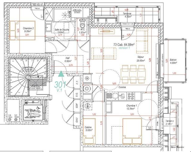 Appartement F3 bis à vendre - 4 pièces - 65 m2 - Fort Mahon Plage - 80 - PICARDIE
