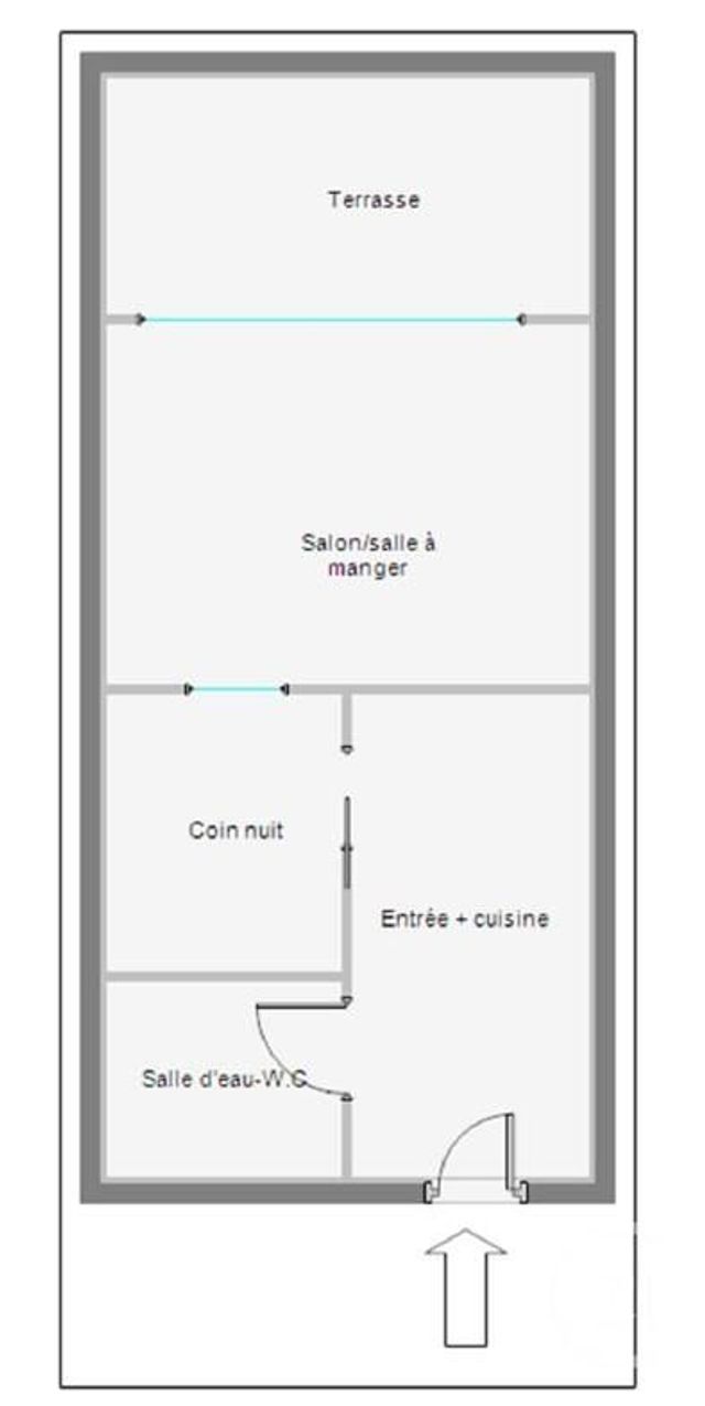 Appartement T2 à vendre - 2 pièces - 28,69 m2 - La Baule - 44 - PAYS-DE-LOIRE