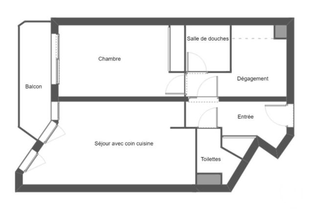 Appartement F2 bis à vendre - 3 pièces - 50 m2 - La Baule - 44 - PAYS-DE-LOIRE