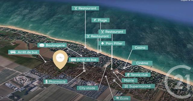 Appartement F2 à vendre - 4 pièces - 94,68 m2 - St Aubin Sur Mer - 14 - BASSE-NORMANDIE