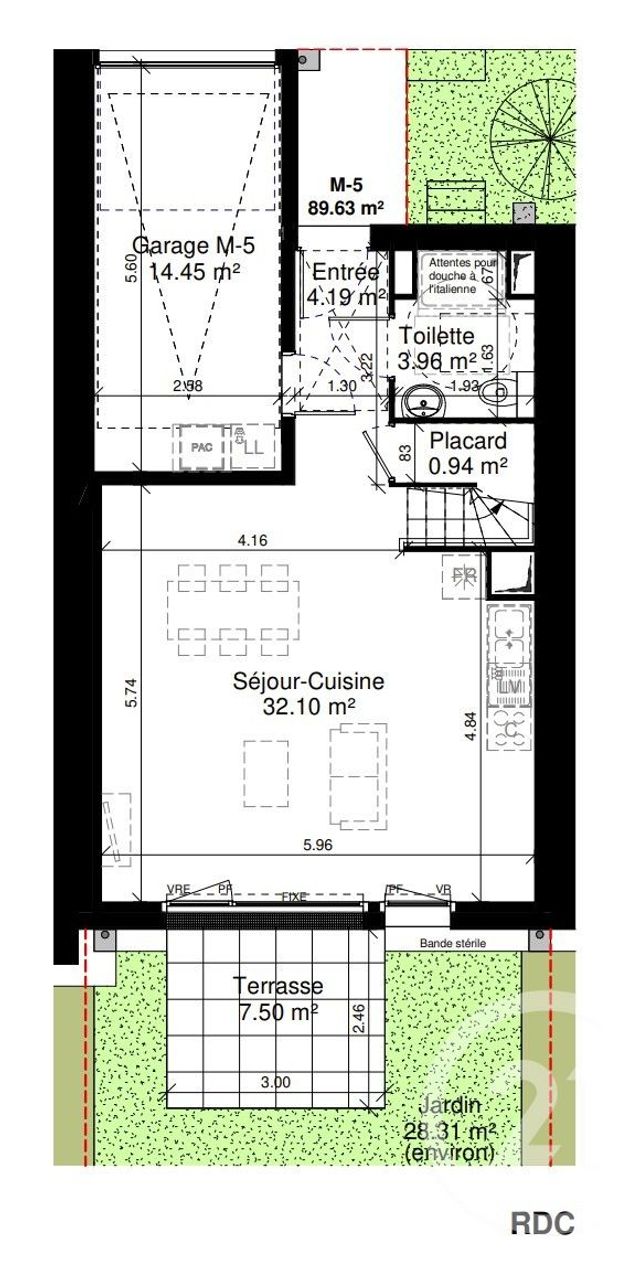 Maison &agrave; vendre - 4 pi&egrave;ces - 89,63 m2 - Douvres La Delivrande - 14 - BASSE-NORMANDIE
