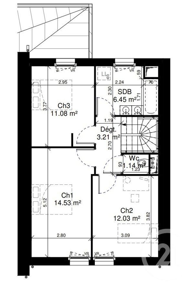Maison &agrave; vendre - 4 pi&egrave;ces - 89,63 m2 - Douvres La Delivrande - 14 - BASSE-NORMANDIE