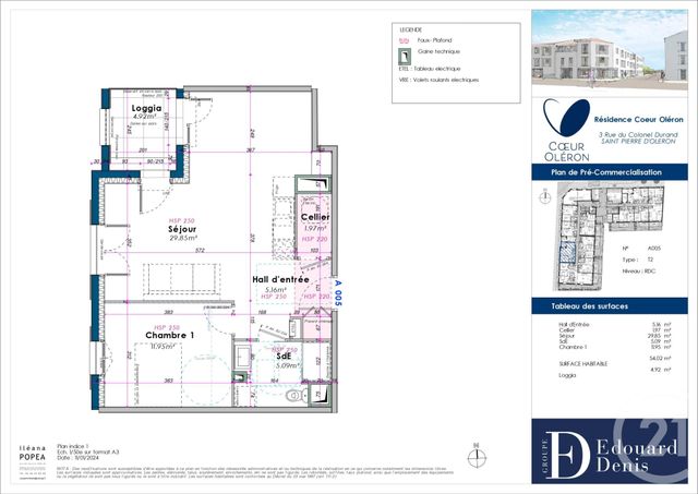 Appartement F2 à vendre - 2 pièces - 54,02 m2 - St Pierre D Oleron - 17 - POITOU-CHARENTES