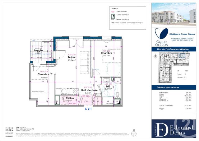 Appartement F3 à vendre - 3 pièces - 54,32 m2 - St Pierre D Oleron - 17 - POITOU-CHARENTES