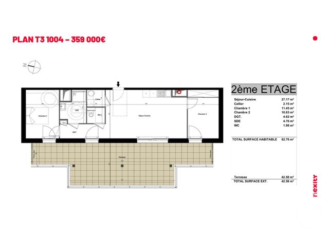 Appartement F3 &agrave; vendre - 3 pi&egrave;ces - 62,76 m2 - St Trojan Les Bains - 17 - POITOU-CHARENTES