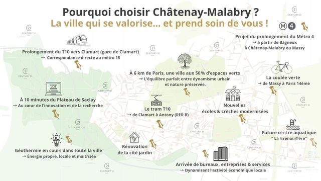 Appartement F4 à vendre - 4 pièces - 84,39 m2 - Chatenay Malabry - 92 - ILE-DE-FRANCE