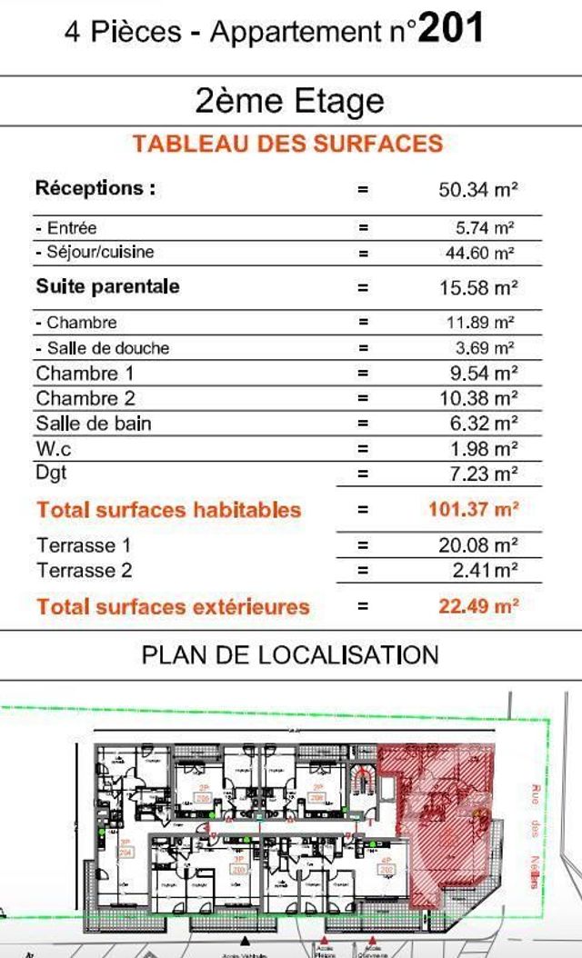 Appartement F4 &agrave; vendre - 4 pi&egrave;ces - 84,71 m2 - Cagnes Sur Mer - 06 - PROVENCE-ALPES-COTE-D-AZUR