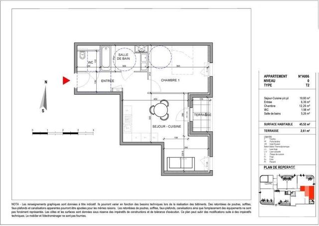 Appartement T2 à vendre - 2 pièces - 45,52 m2 - Cagnes Sur Mer - 06 - PROVENCE-ALPES-COTE-D-AZUR