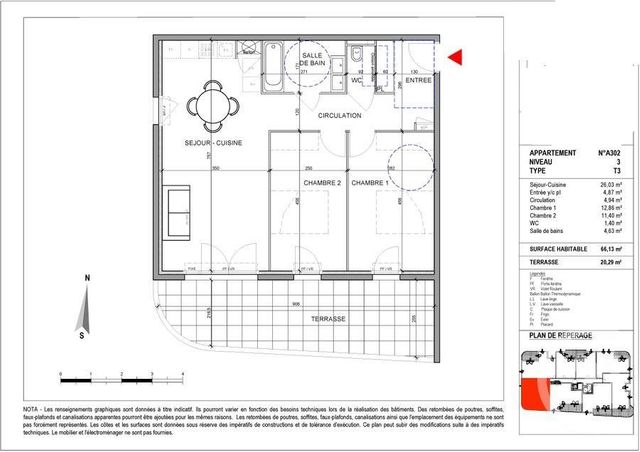 Appartement T3 à vendre - 3 pièces - 66,13 m2 - Cagnes Sur Mer - 06 - PROVENCE-ALPES-COTE-D-AZUR