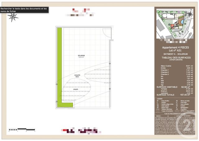 Appartement T3 à vendre - 4 pièces - 92,56 m2 - Villeneuve Loubet - 06 - PROVENCE-ALPES-COTE-D-AZUR