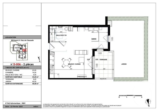 Appartement T2 à vendre - 2 pièces - 43,25 m2 - Antibes - 06 - PROVENCE-ALPES-COTE-D-AZUR
