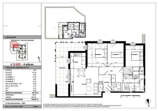 Appartement T4 à vendre - 4 pièces - 83,35 m2 - Antibes - 06 - PROVENCE-ALPES-COTE-D-AZUR